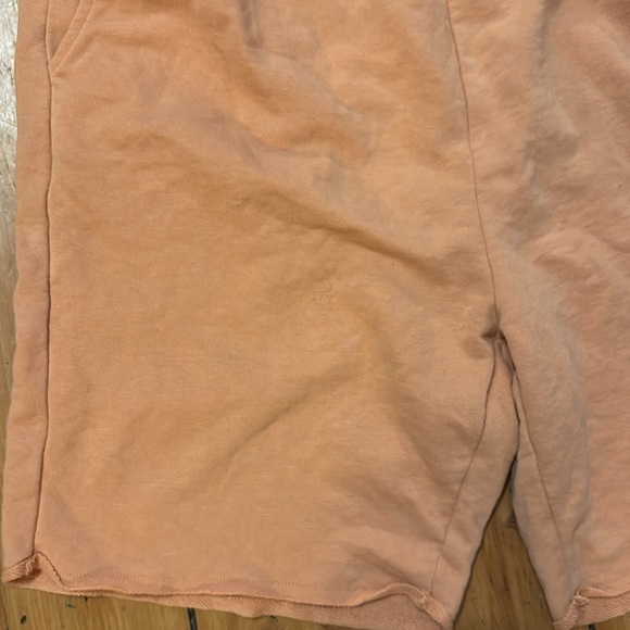 H&M Sweat Shorts Mens Large High Rise Creamsicle Orange Pockets - Picture 4 of 4
